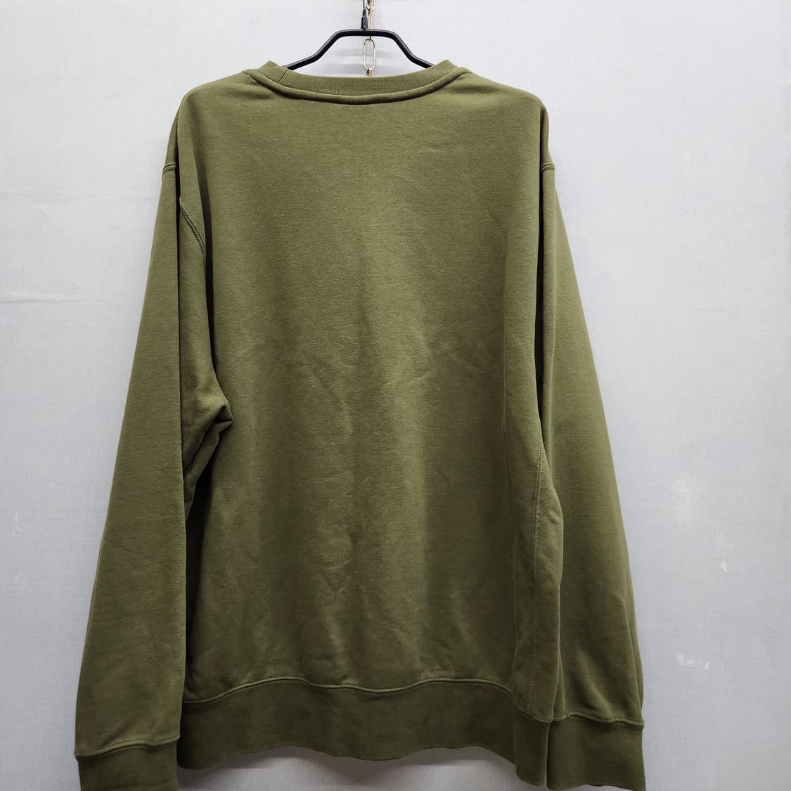 나이키 로고자수 카키색 맨투맨 XL(2XL) 상품이미지4