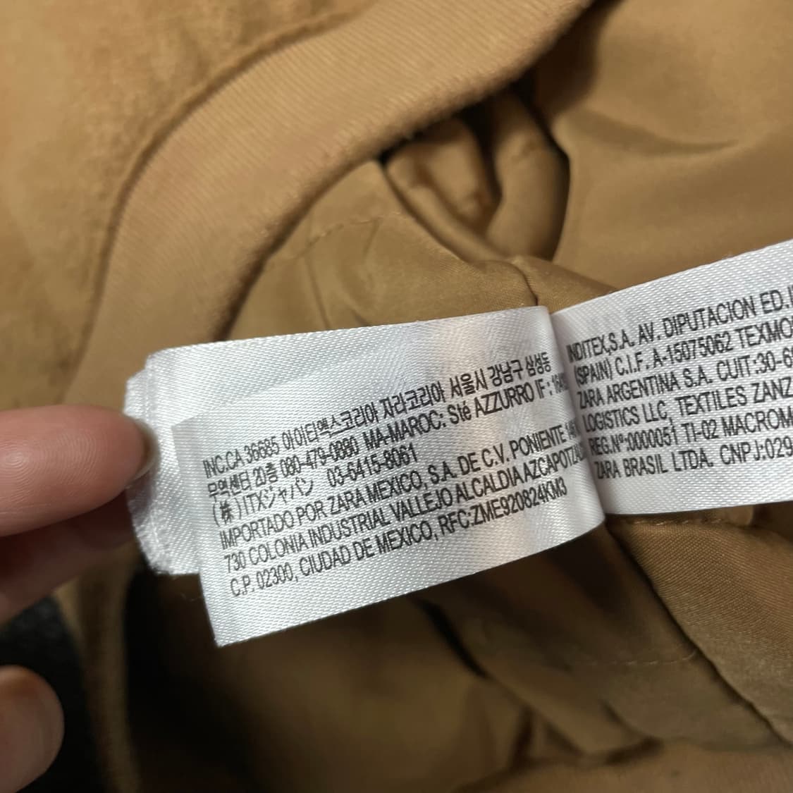 자라 브라운 진베이지 사이드포켓 크롭 자켓 S 상품이미지7