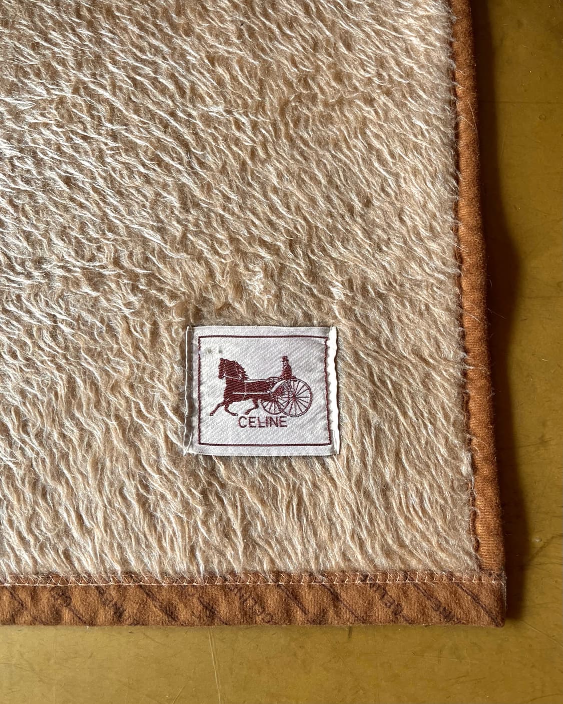 1980-90s Old CELINE Paris Fur Blanket 상품이미지6