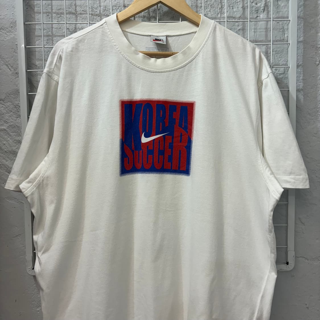 90s 나이키 올드스쿨 코리아 싸커 반팔 티셔츠 2XL 상품이미지3