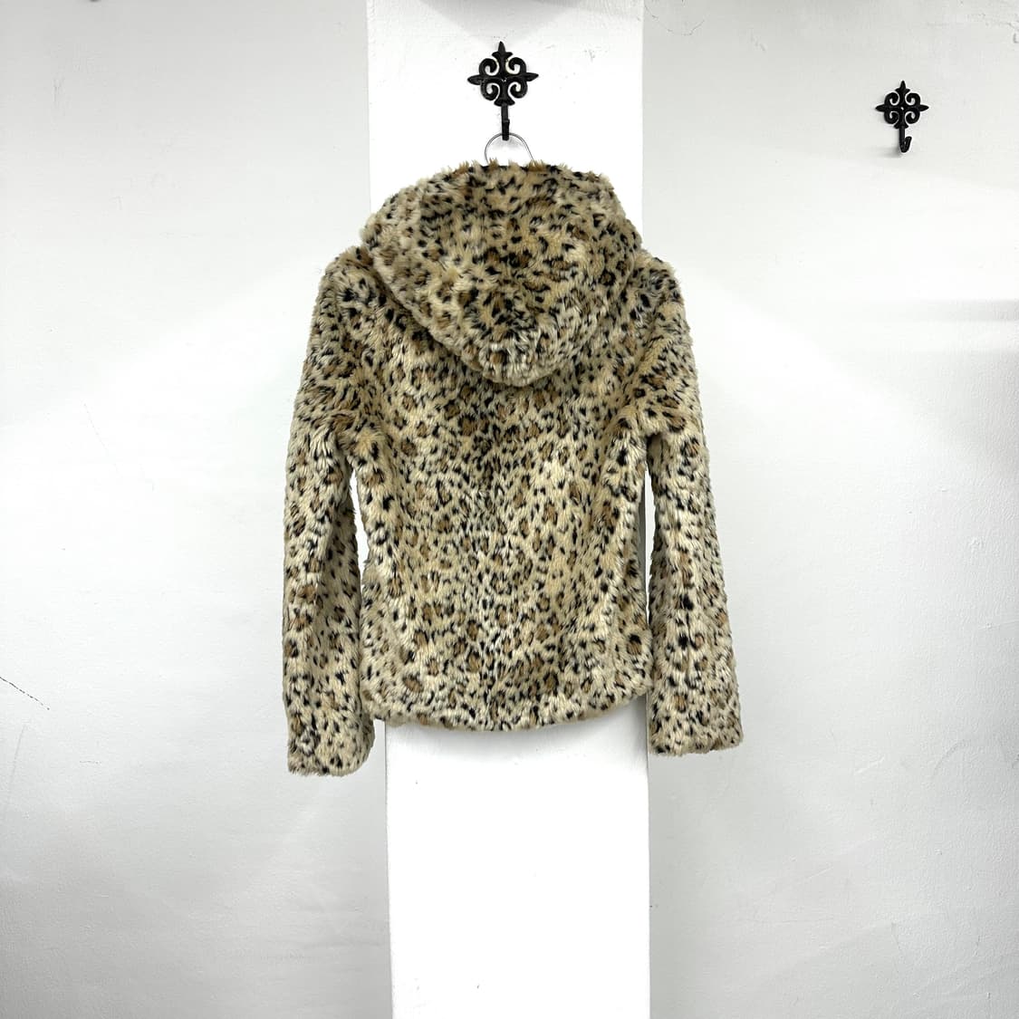 Leopard fur hood jacket 상품이미지3