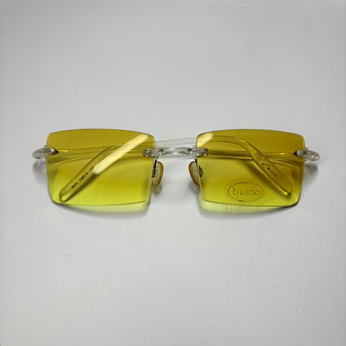 빈티지 선글라스 [비아노(biano) 샤프 옐로우 틴트 무테] 상품이미지1
