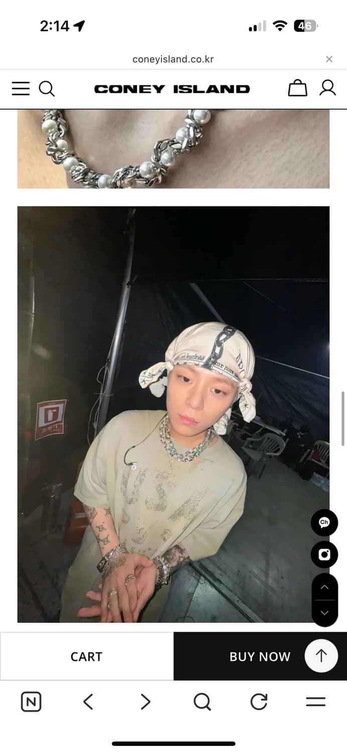 키드밀리 착용 CONEY ISLAND 코니아일랜드 necklace 상품이미지2