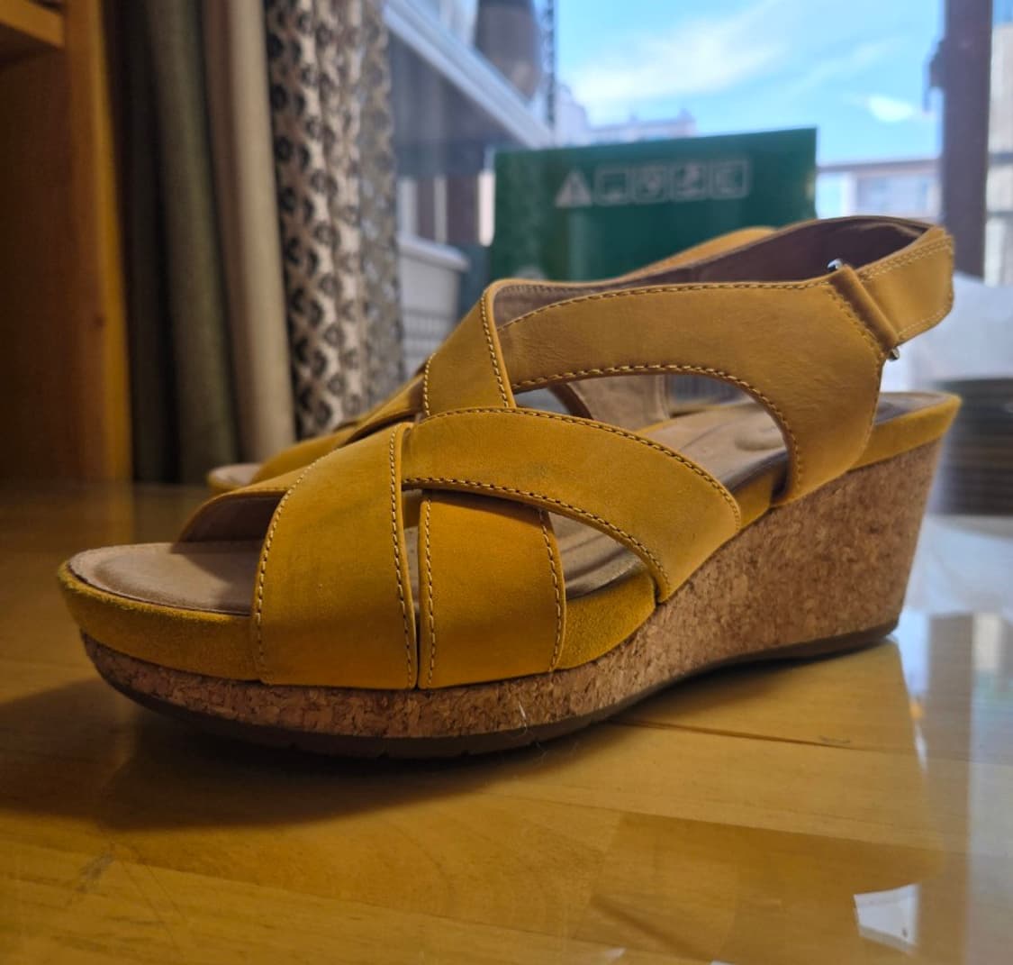 클락스 여성 코르크 웨지 샌들 240cm 상품이미지2