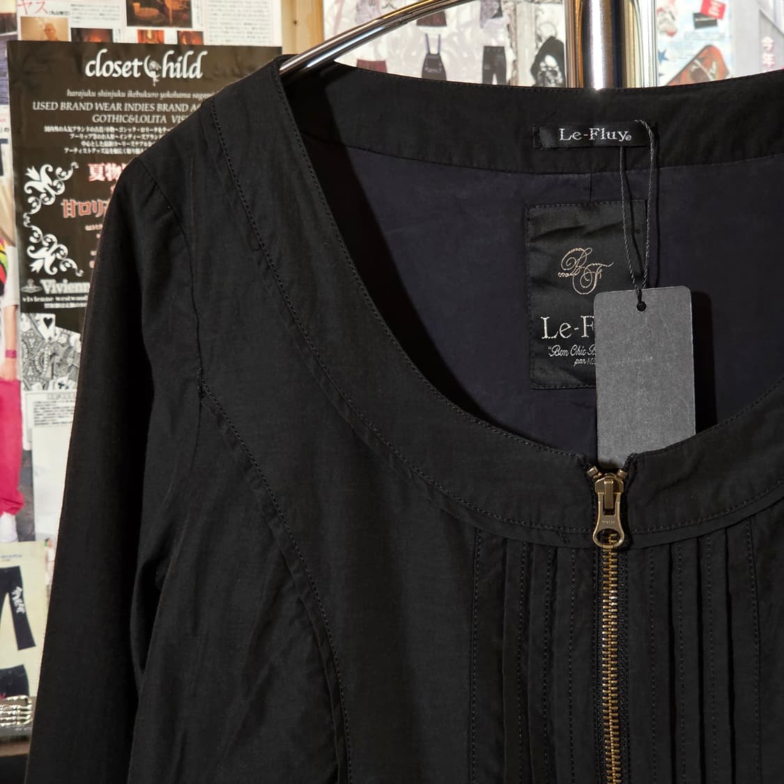 JPN 논카라 핀턱 투지퍼 자켓 상품이미지3