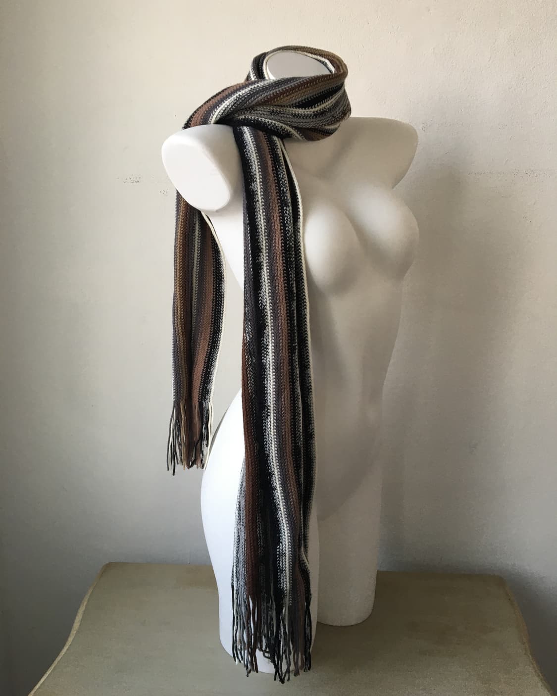  stripe pattern knit muffler 상품이미지2