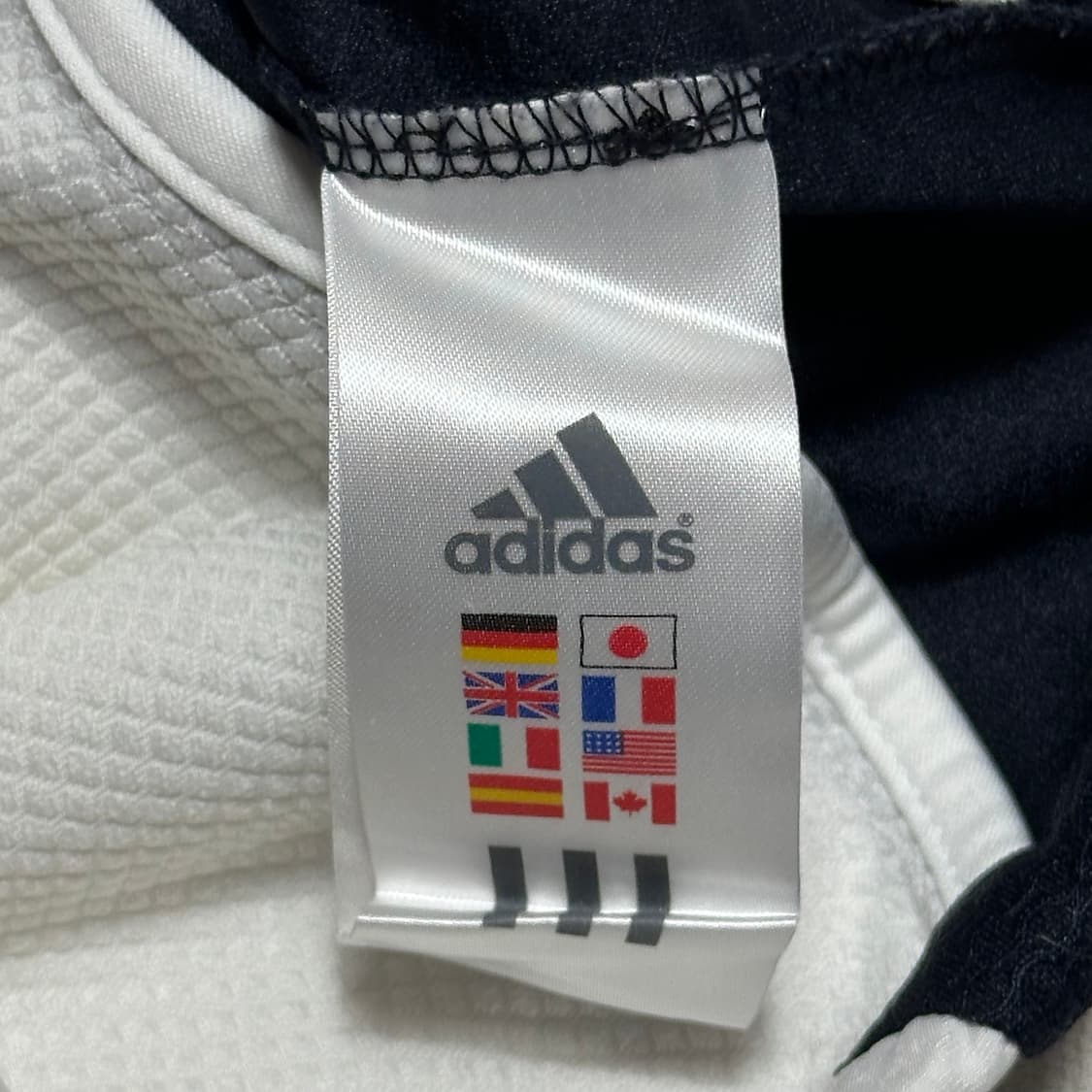 90 아디다스 첼시 화이트 네이비 배색 트랙탑 져지 상품이미지5