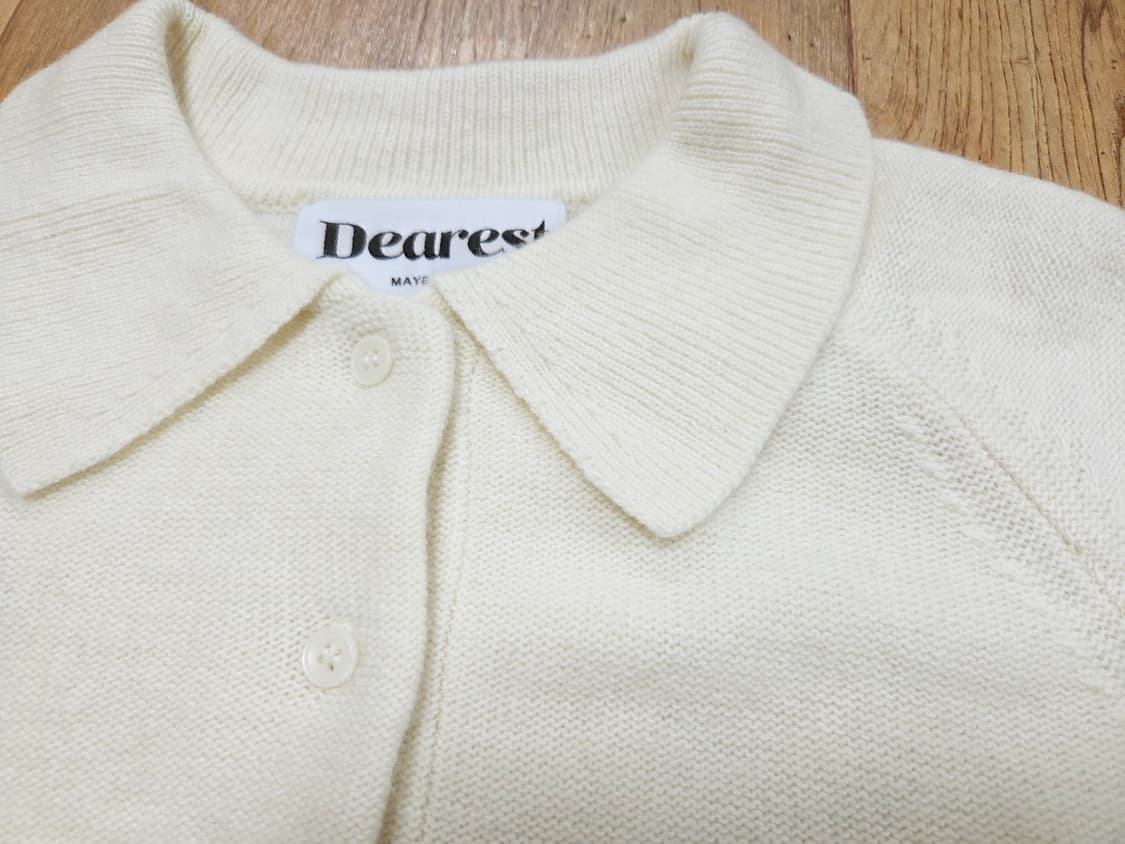 메이비베이비 디어리스트 아이보리 카라 니트원피스 새상품 상품이미지3