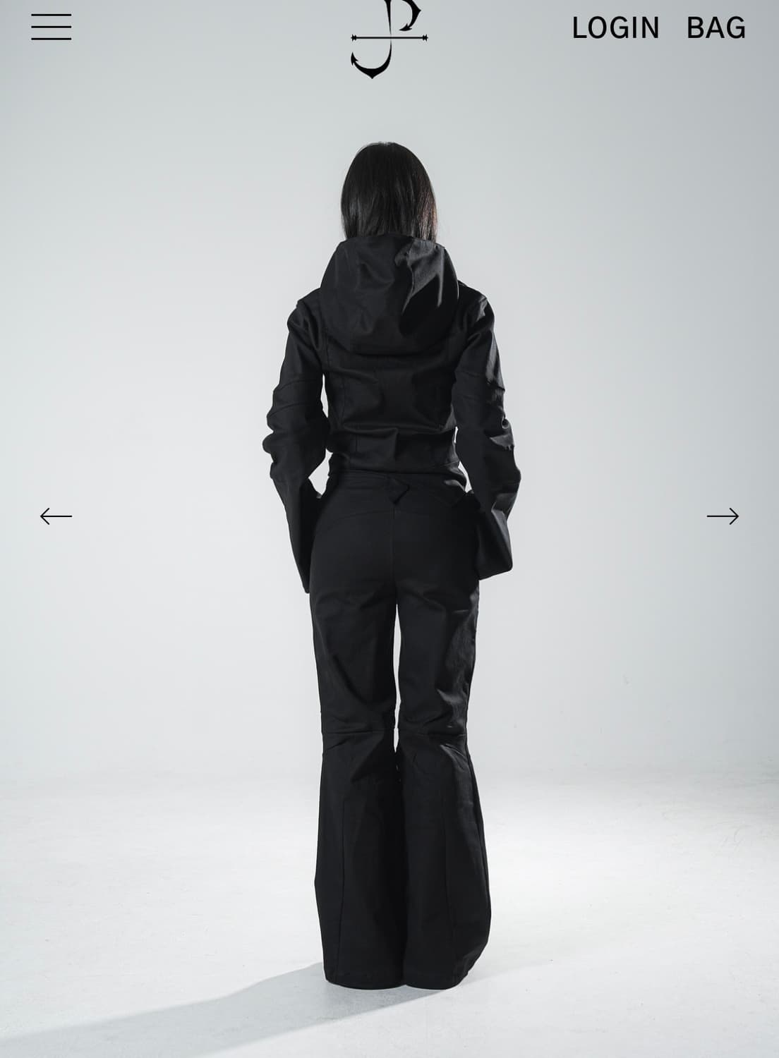 Junkpark 정크박 하이넥 언발란스 후드 자켓 블랙 상품이미지2