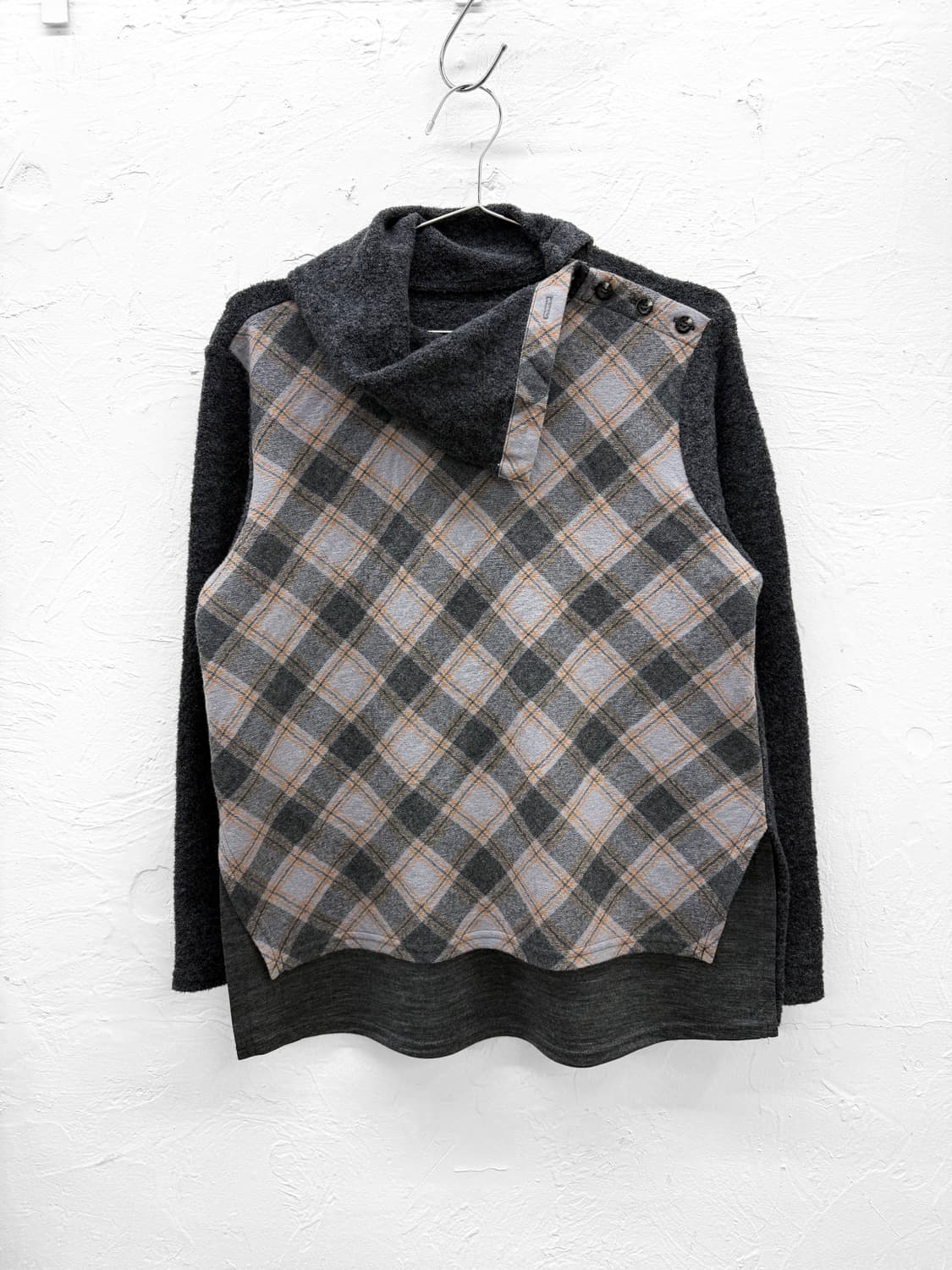 cest la vie beau 레이어드 체크 니트 상품이미지1