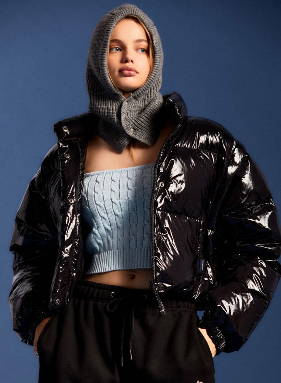 후아유 유광 크롭 패딩 상품이미지6