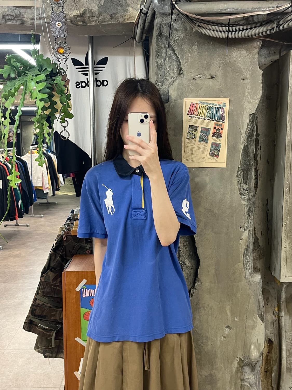 폴로 랄프로렌 반팔 카라티 블루 L #csz736 상품이미지2