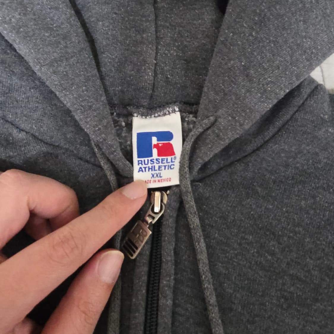 [XXL] 90s 빈티지 러셀 애슬레틱 후드집업 다크그레이 굿컨디션 상품이미지6