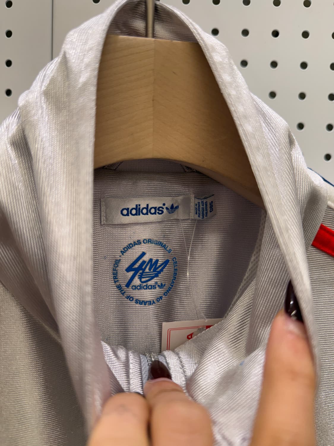 아디다스 오리지널 실버 삼선 트랙 자켓 U1651 상품이미지5