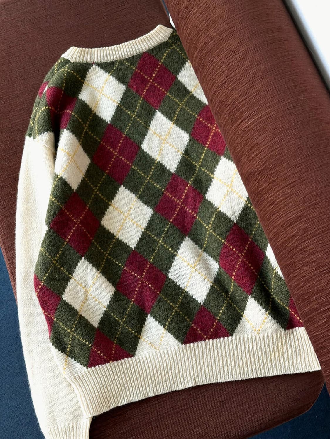 Dry wool argyle pattern knit P/O 상품이미지4