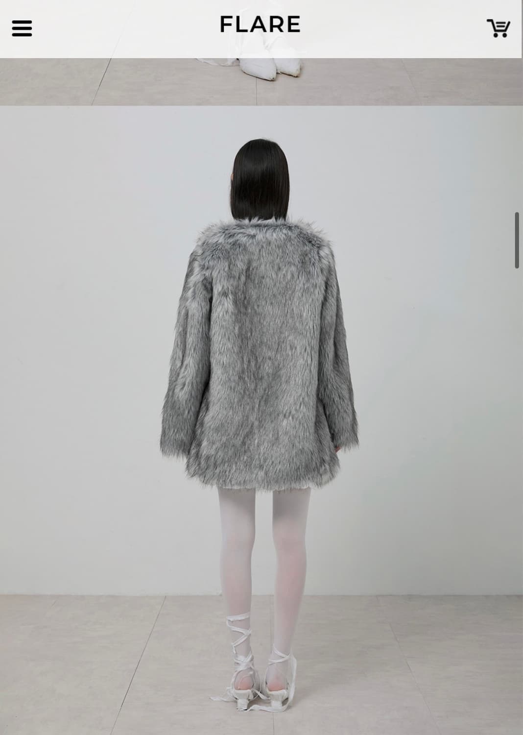 플레어업) Fur Jacket Gray 2 Size 상품이미지3