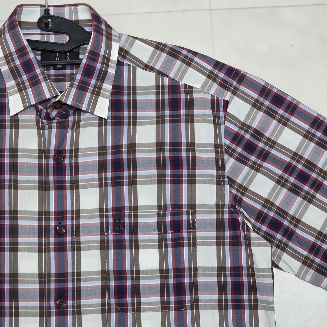 100 닥스 멀티체크 반팔셔츠 상품이미지3