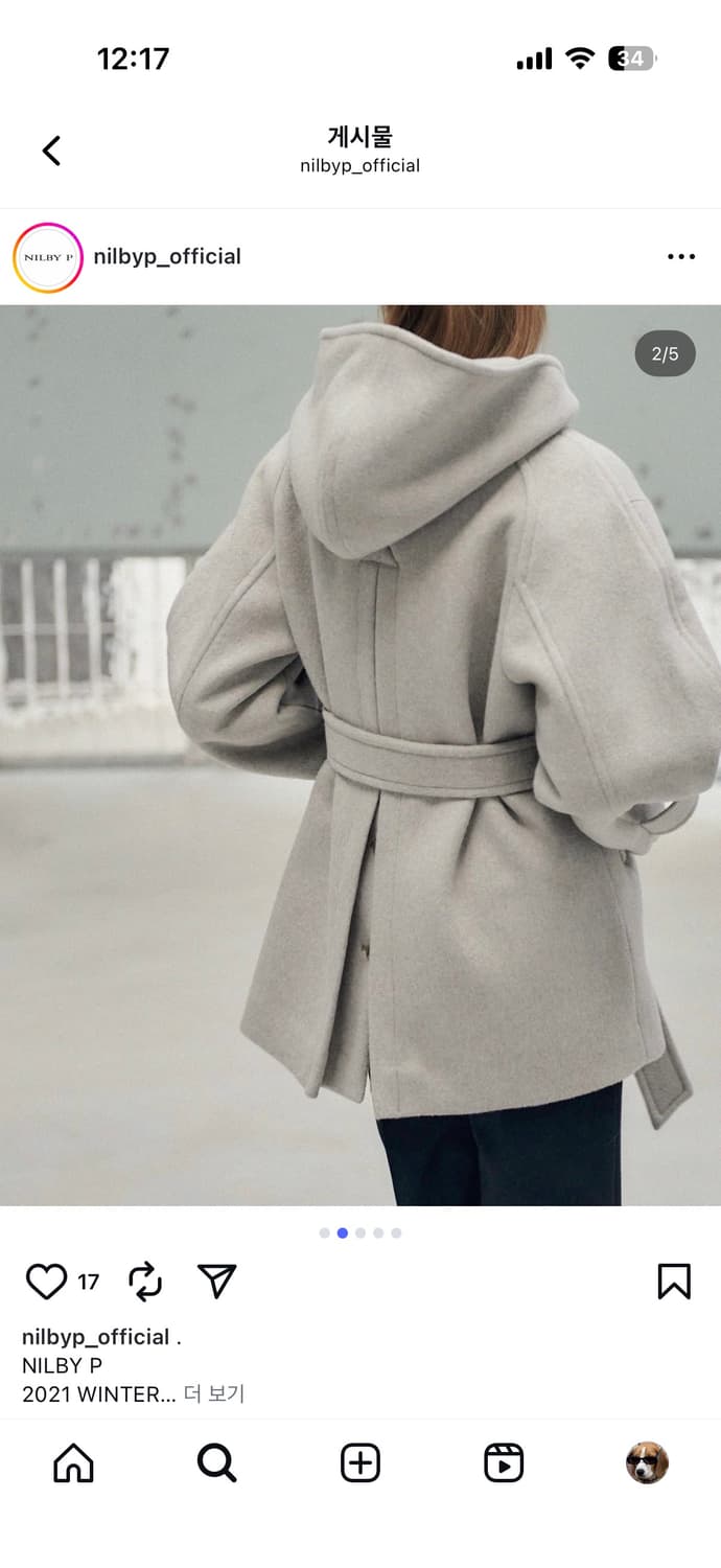 닐바이피 후디 크롭 코트 블랙 상품이미지3