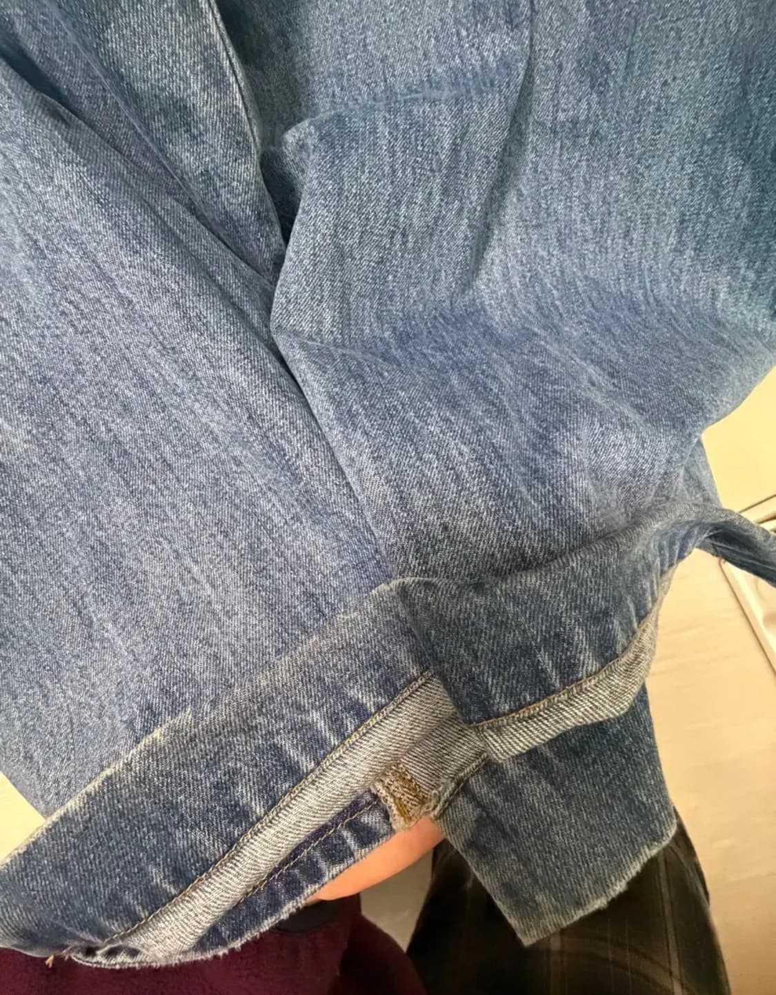 앵글런 커브드 데님팬츠 상품이미지7