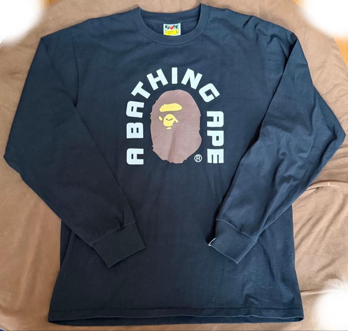 베이프 컬리지 2020 롱슬리브 티셔츠 블랙 상품이미지1