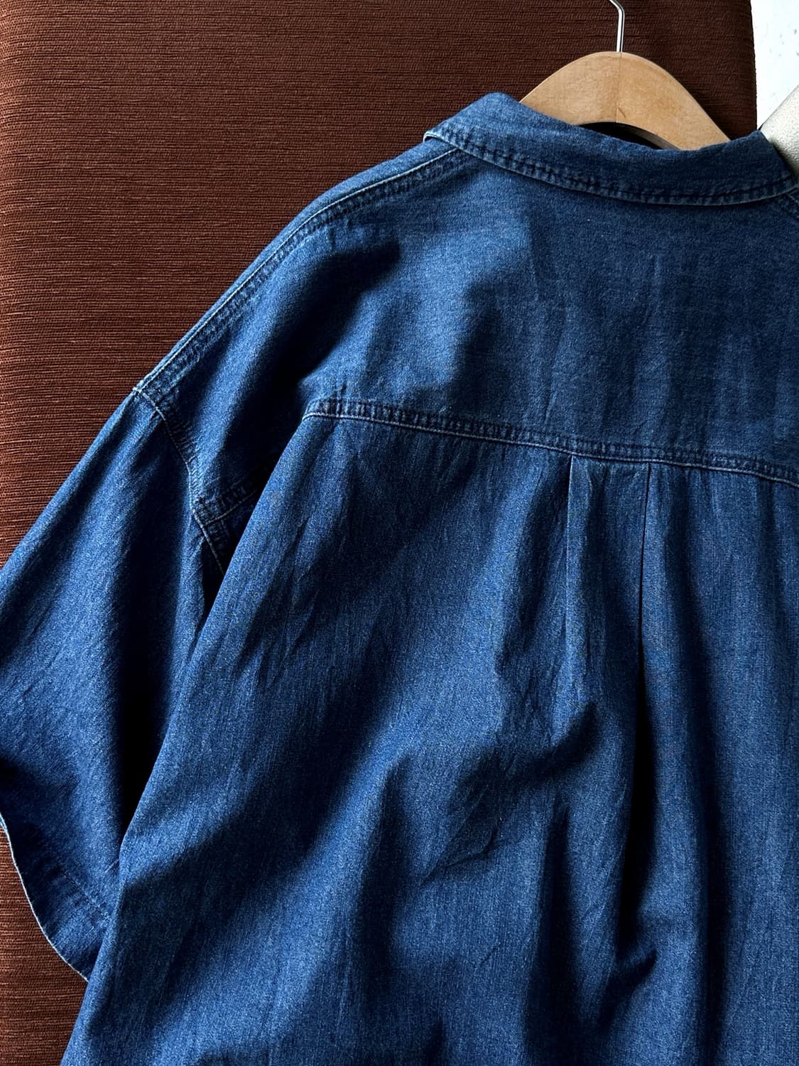 Cotton denim H/S big work shirt 상품이미지5