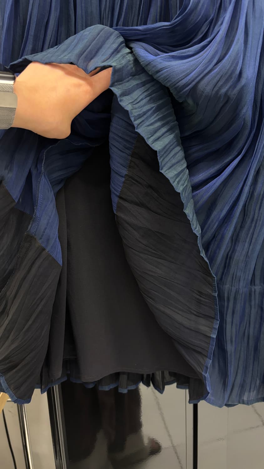 JIL SANDER pleated sheer silk skirt 상품이미지5