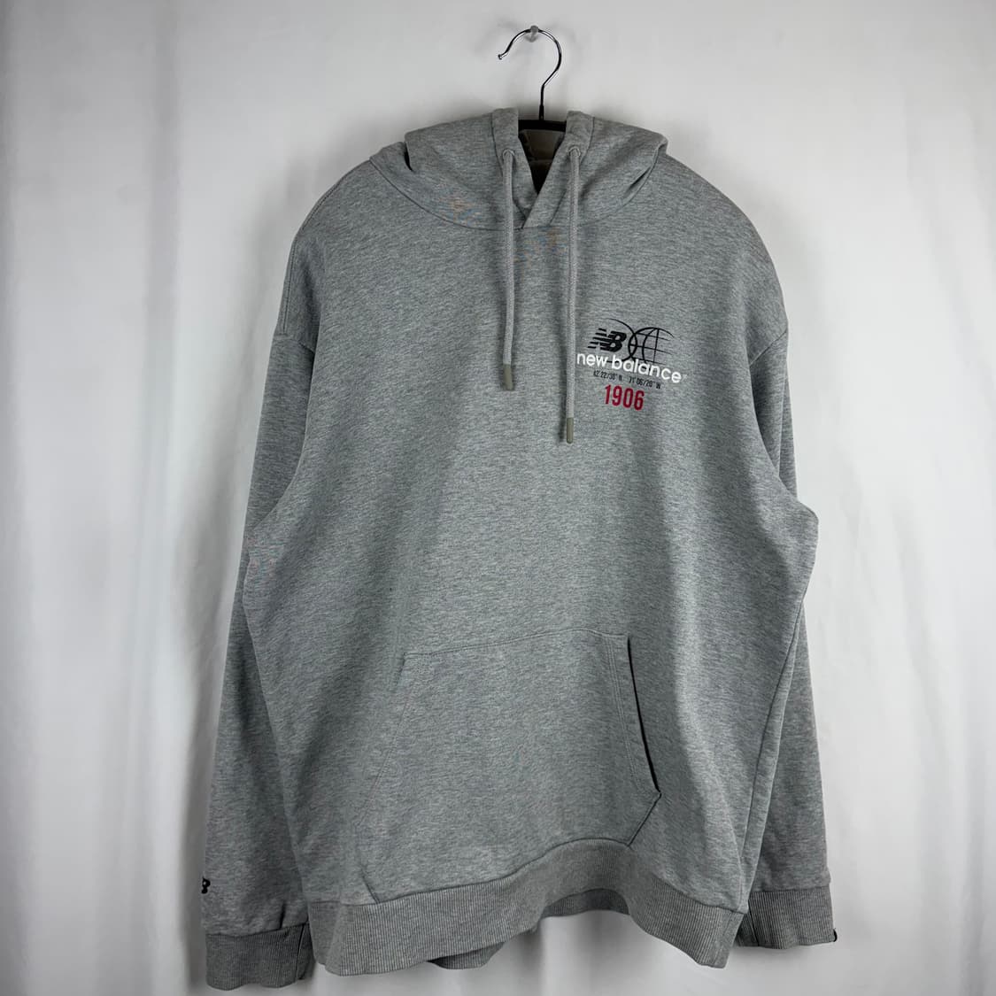(105) 뉴발란스 로고 후드 티 그레이 상품이미지2