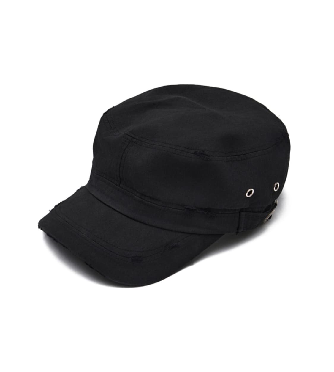 Distressed Army Cap (Black) 상품이미지1