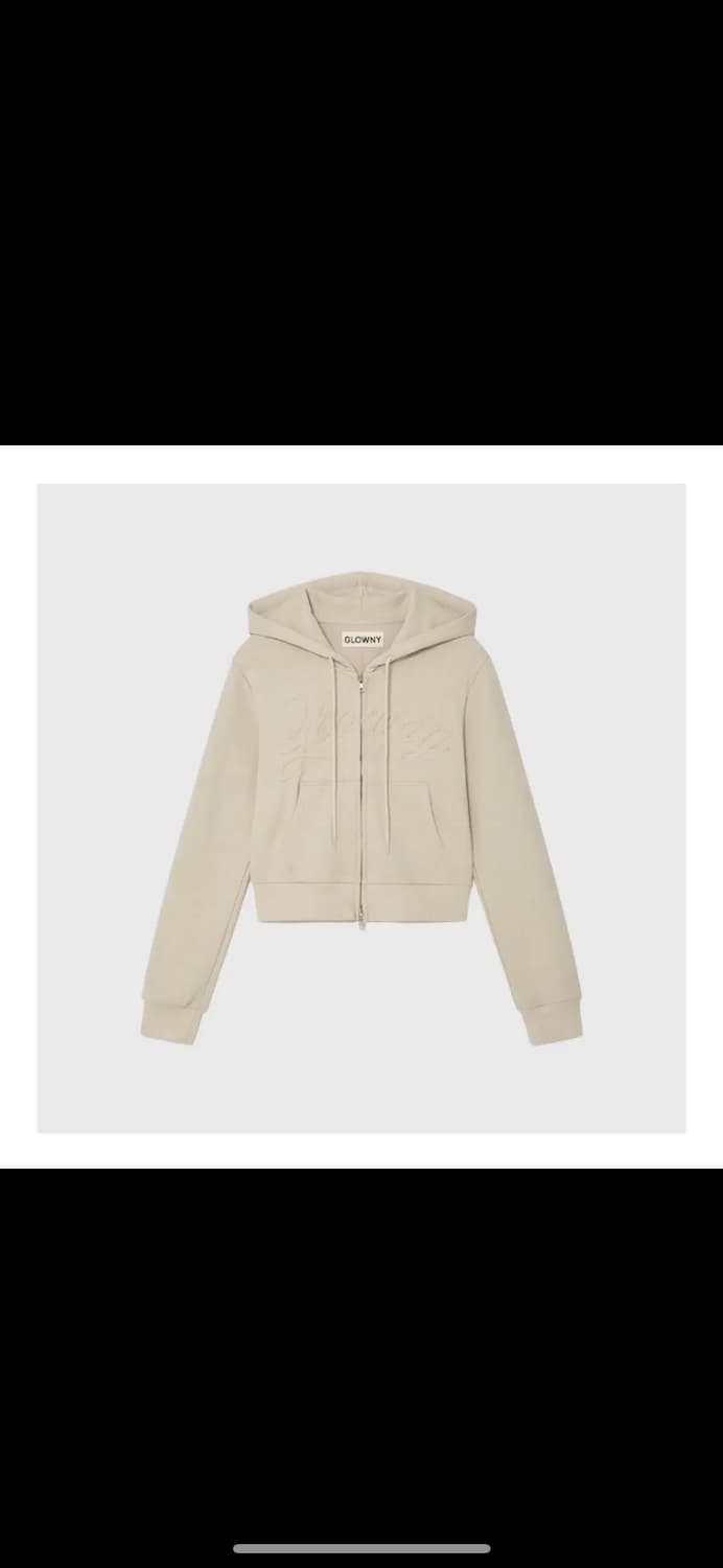 글로니 JORDAN CROP 집업후디, 팬츠 셋업 - 에크루 상품이미지1