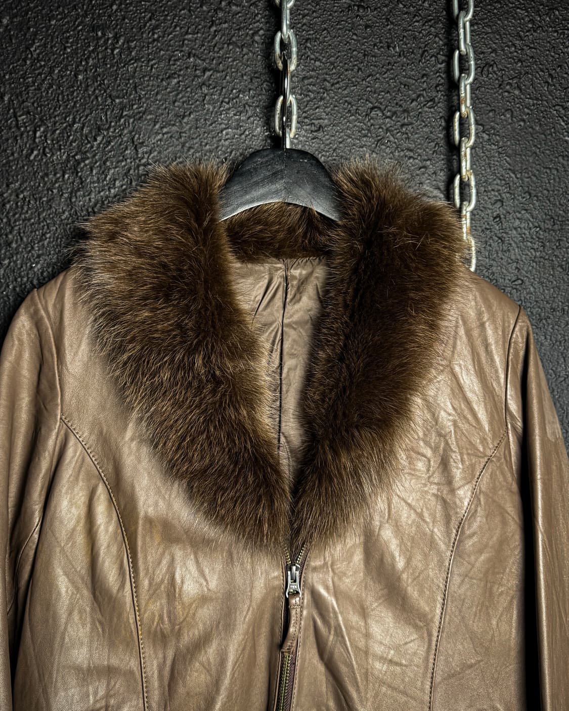 Sheep leather Fur Collar Jacket 상품이미지2