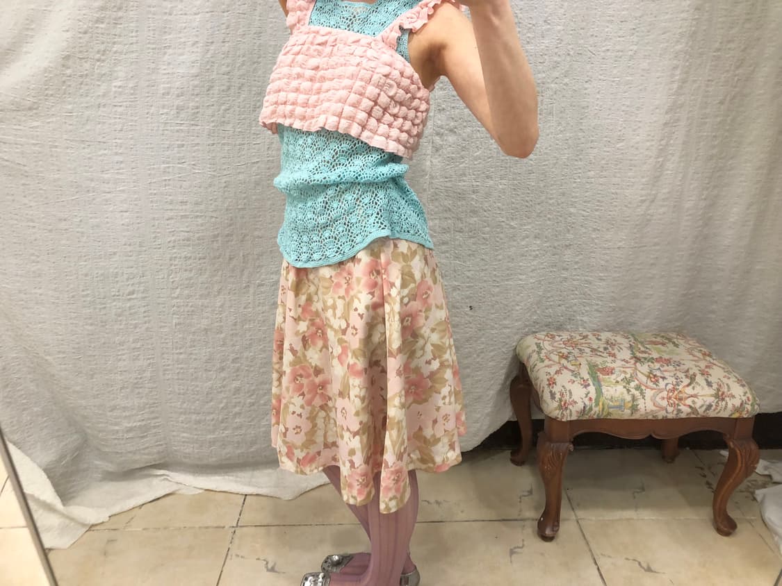 Mint sky crochet sleeveless 상품이미지5