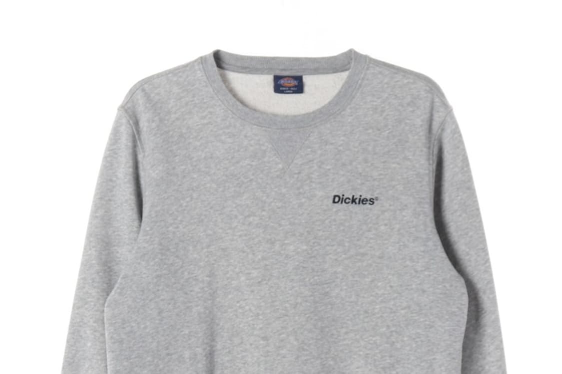 디키즈 로고 자수 기모 맨투맨 그레이 L 상품이미지3