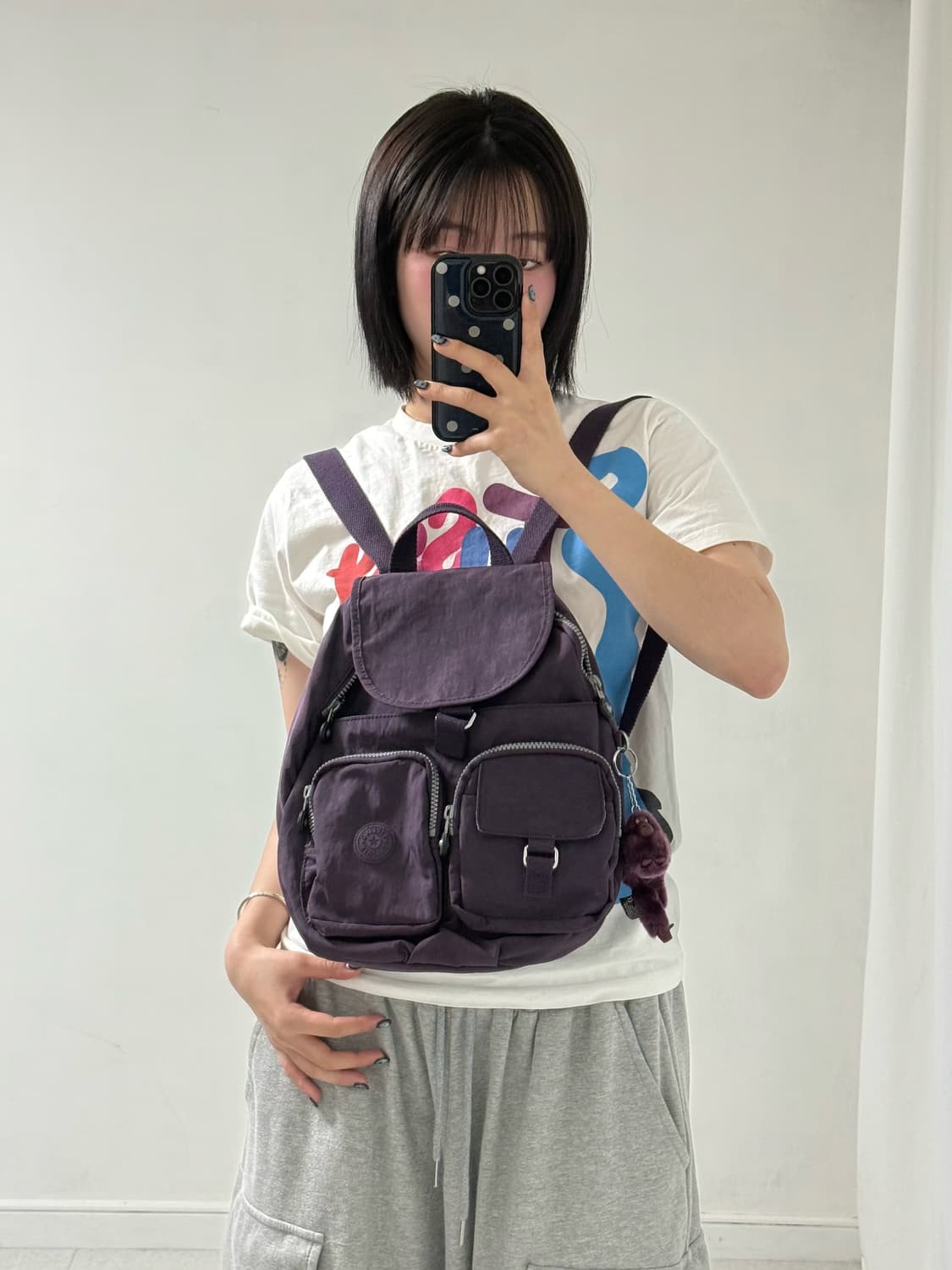 키플링 퍼플 미니 백팩 상품이미지1