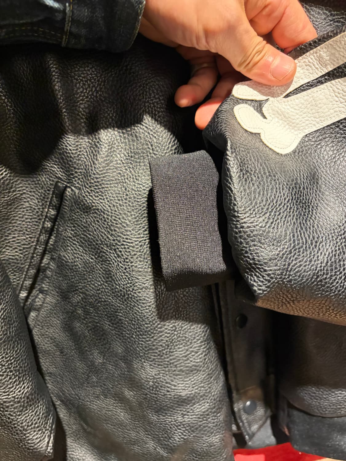 Bone skull work leather jacket / 본 가죽자켓 상품이미지4