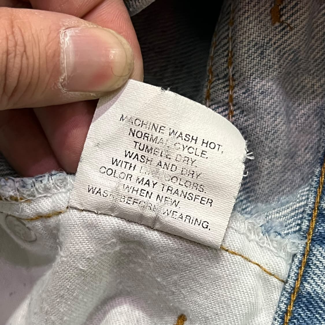  USA 리바이스 505 오렌지 블랭크 탭 데님팬츠 y13929 상품이미지9