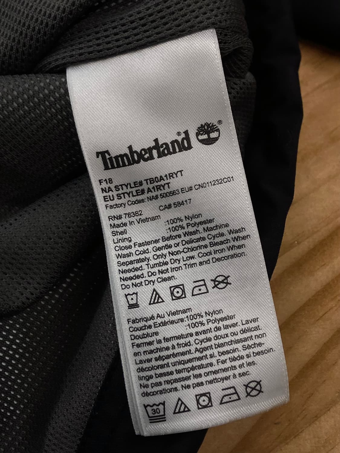 팀버랜드 점퍼 + 플리스 블랙 차콜 L  #csz3448 상품이미지9