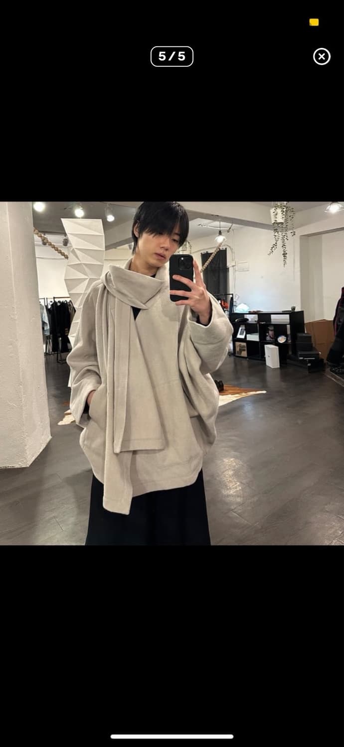 이세이미야케 스카프 레이어드 기모노 자켓 상품이미지3