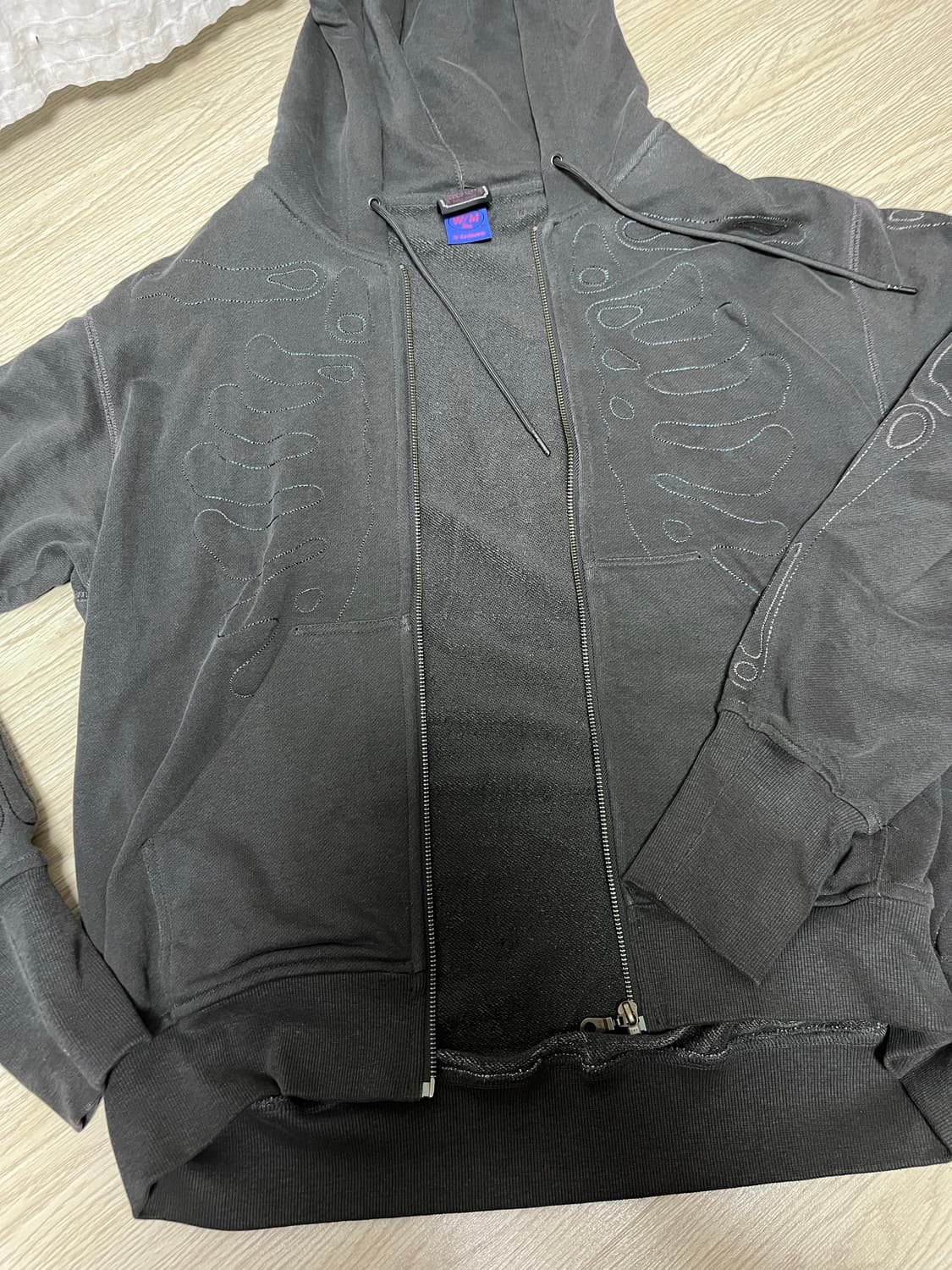 mpq skeleton hoodie black 상품이미지2