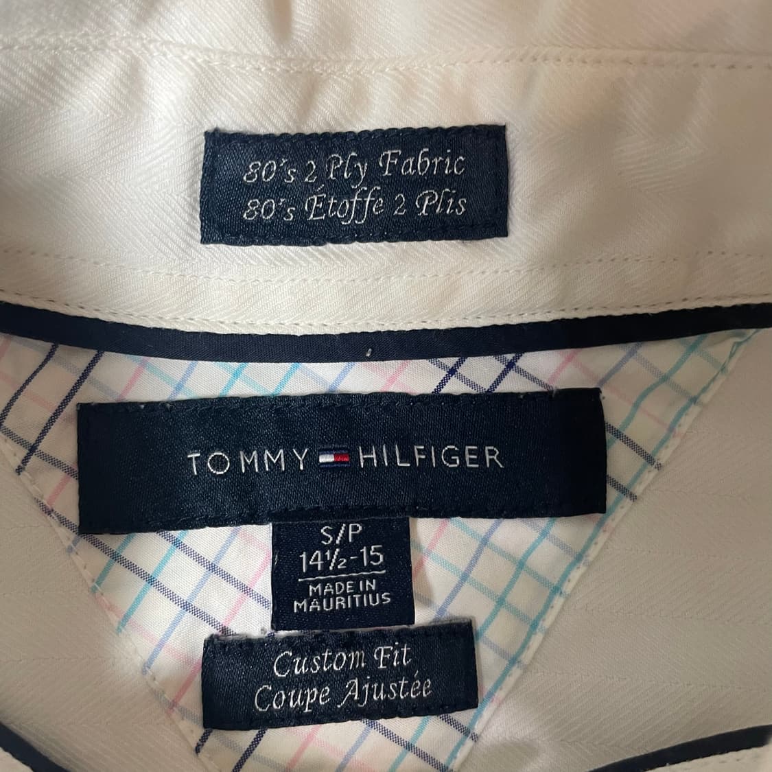 타미힐피거 옥스퍼드 코튼 미니로고 화이트 셔츠 S 상품이미지4