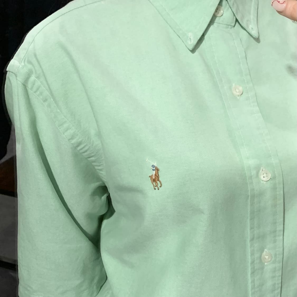 [IM] 폴로 랄프로렌 반팔 린넨 셔츠 라이트 그린 상품이미지4