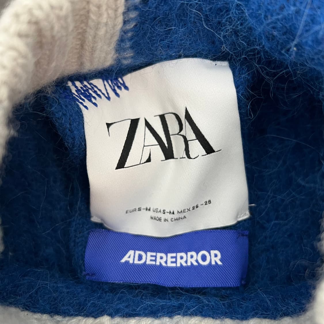 아더에러 x 자라 패치워크 오버사이즈 니트 스웨터 멀티컬러 상품이미지5