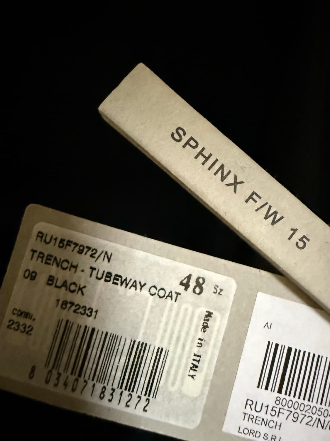 릭오웬스 버진울 튜브웨이 코트 (RU15F7972N) 상품이미지6