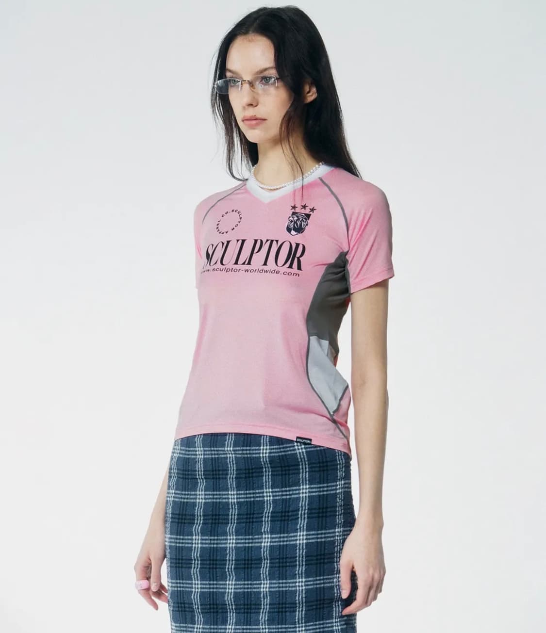 스컬프터 스포츠 저지티 운동복 핑크 상품이미지1