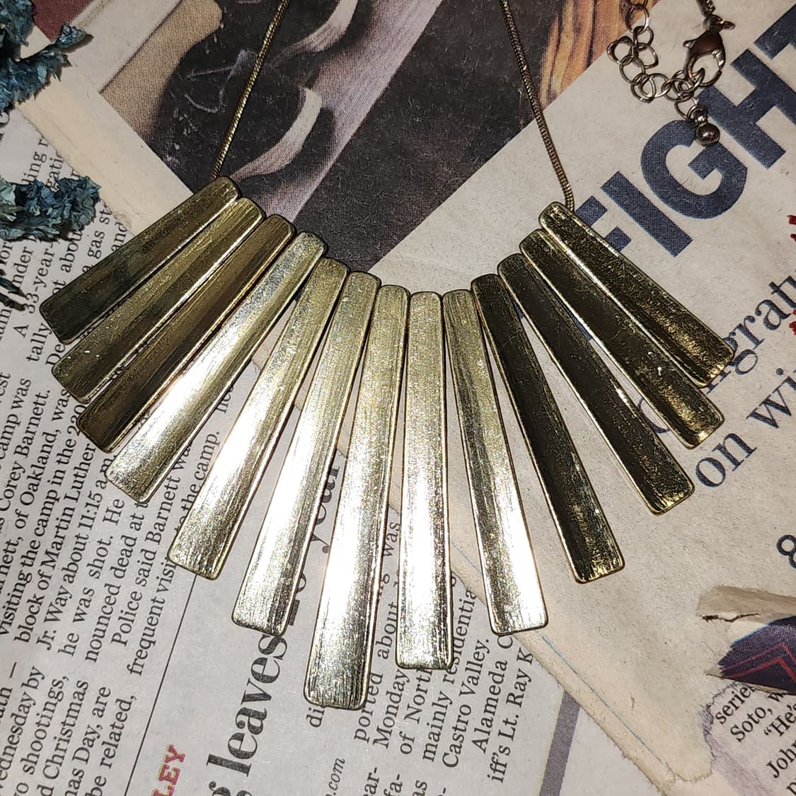 90s 프랑스 빈티지 목걸이 썬버스트 스테이트먼트 목걸이 이집트 목걸이 상품이미지4