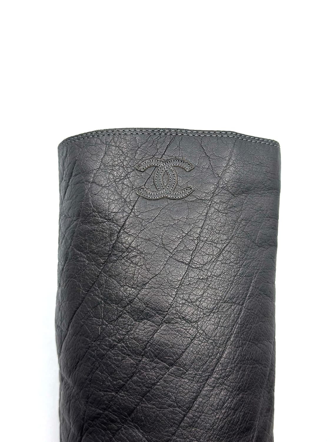 Chanel Logo Mid-Calf Leather Boots/ 36 상품이미지6