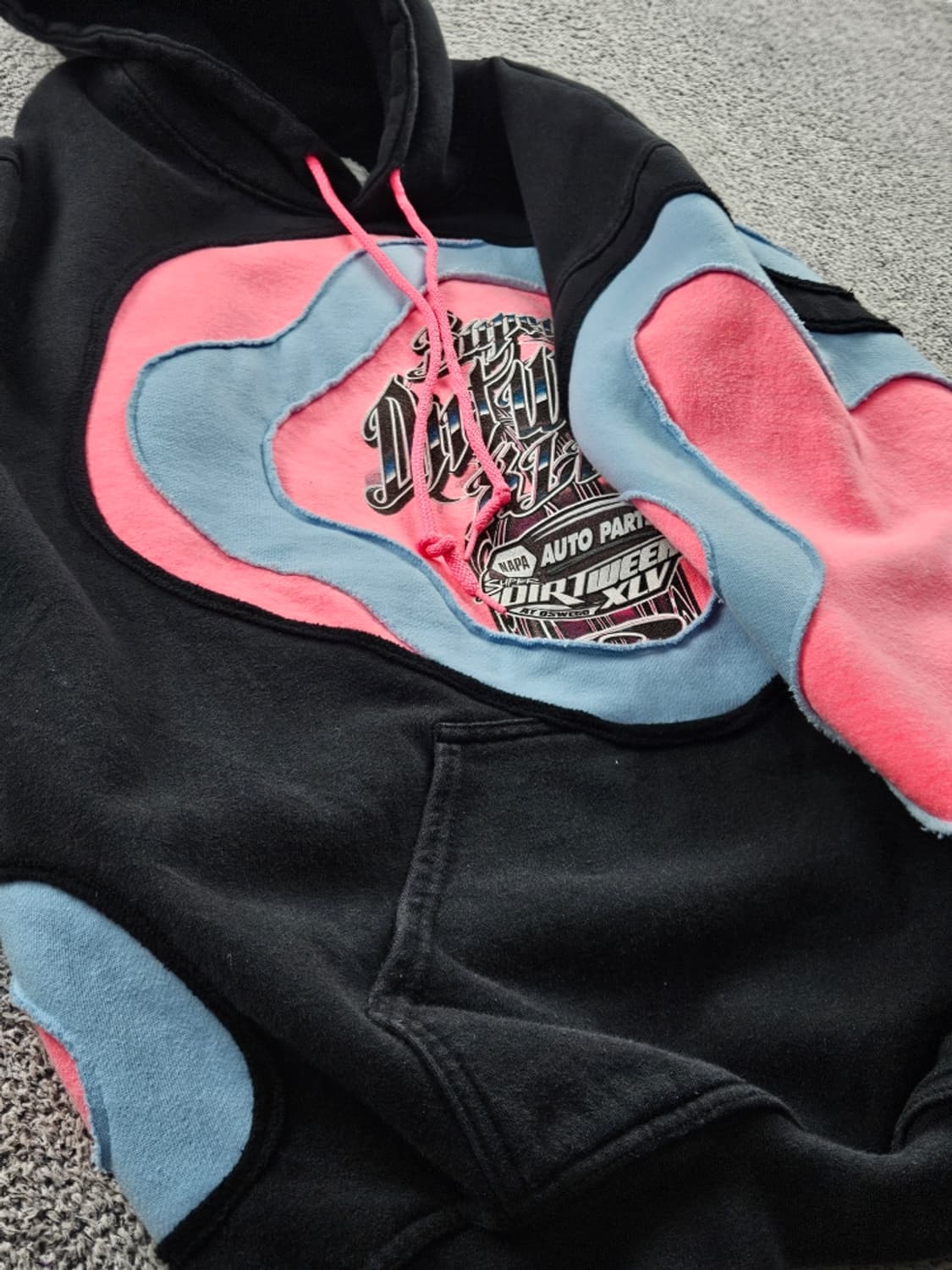 레이싱 프린팅 아플리케 커스텀 후드 티셔츠 ( M ) / 9324 상품이미지10