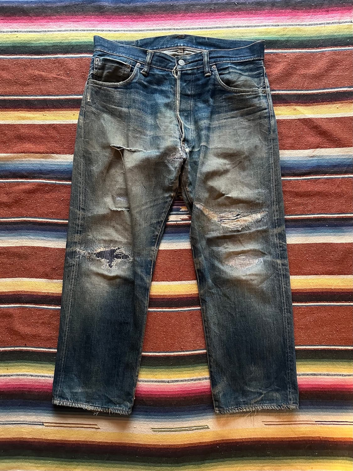 90s EVISU 빈티지 에비수 셀비지 데님 팬츠 상품이미지1