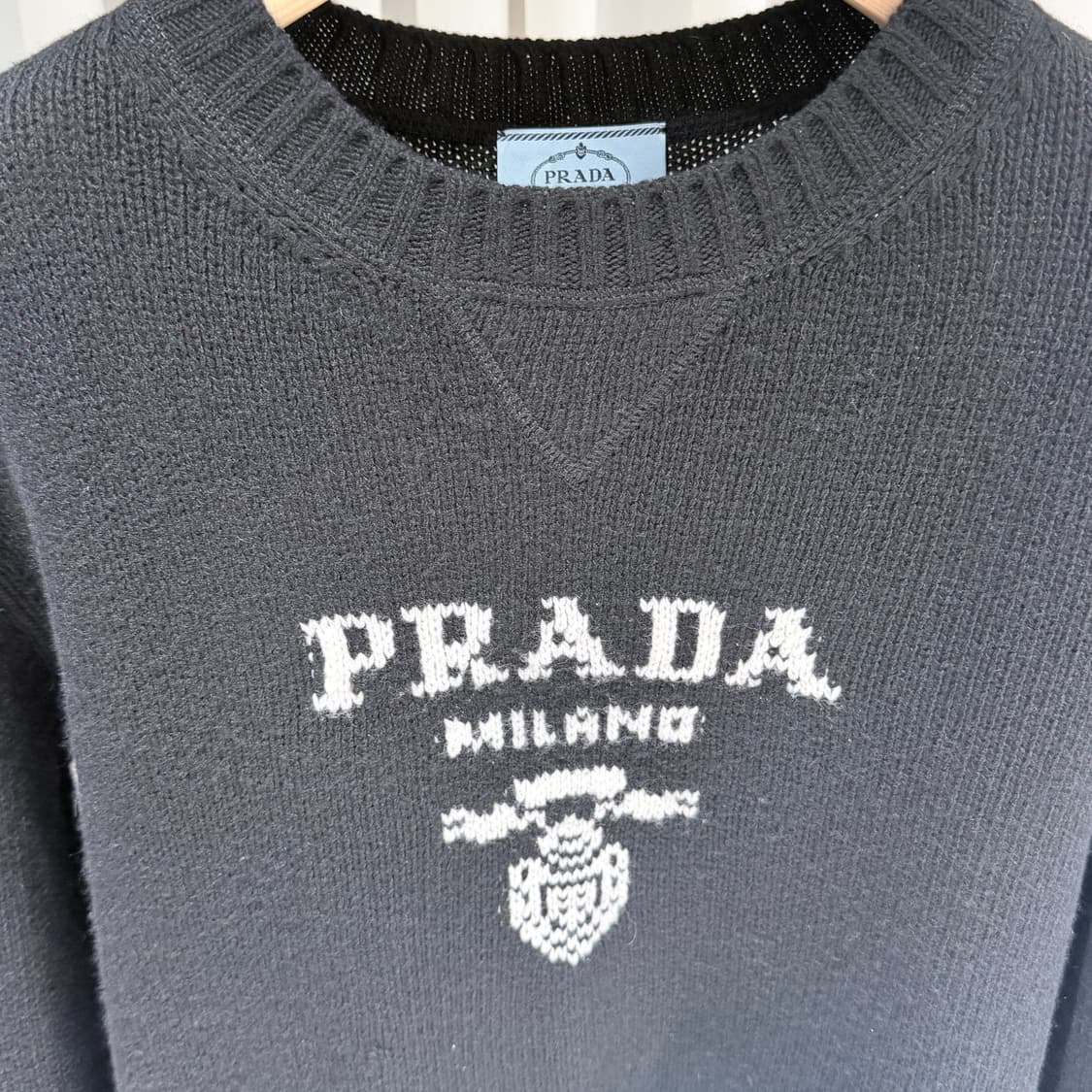 (A/42) / 프라다 인타르시아 울 캐시미어 로고 크루넥 니트 스웨터 상품이미지4
