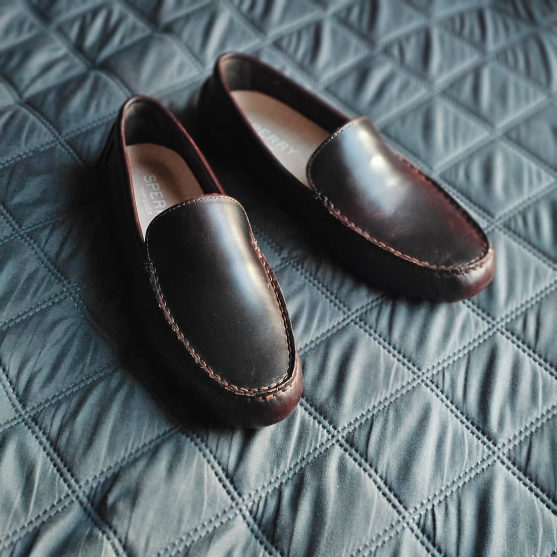 새제품275)스페리 100%레더 로퍼 구두 드라이빙슈즈 다멘포트 브라운 상품이미지1