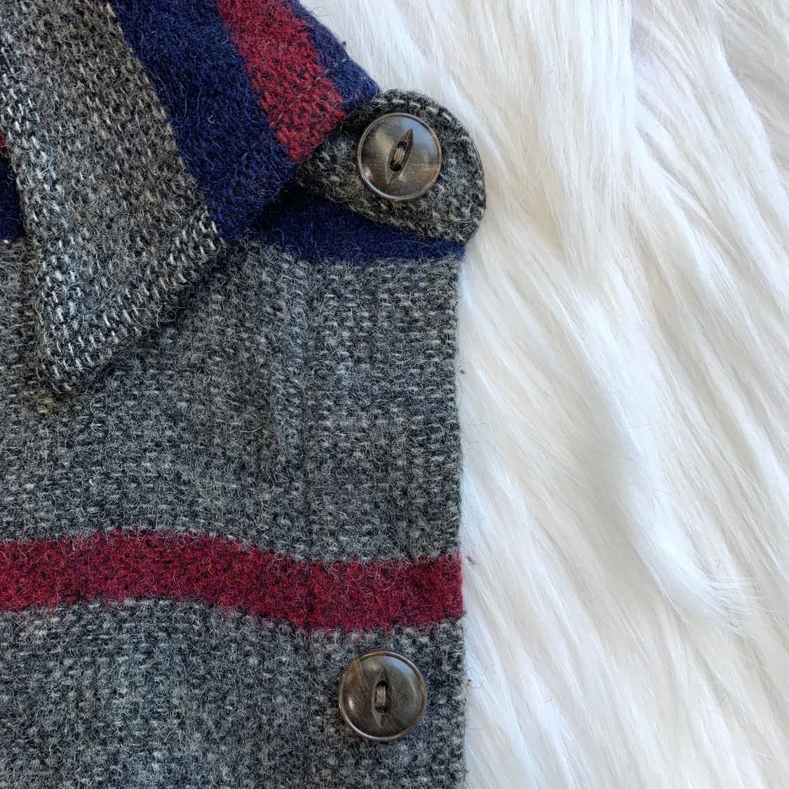 90's 리바이스 빈티지 울 블랜드 스트라이프 셔츠 1771 상품이미지4